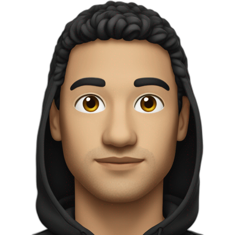 Latin guy Lacoste black hoodie emoji