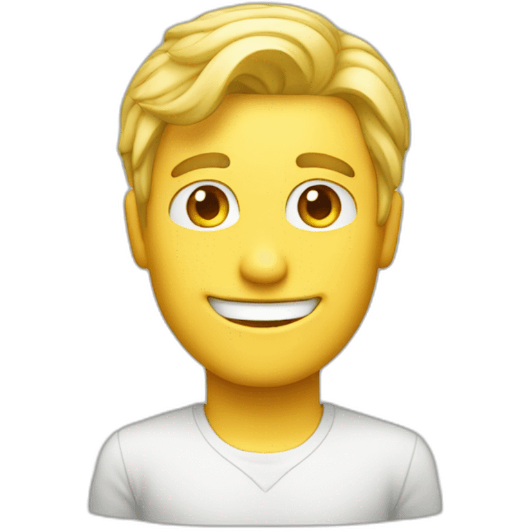 Blond man programmer wink smile emoji