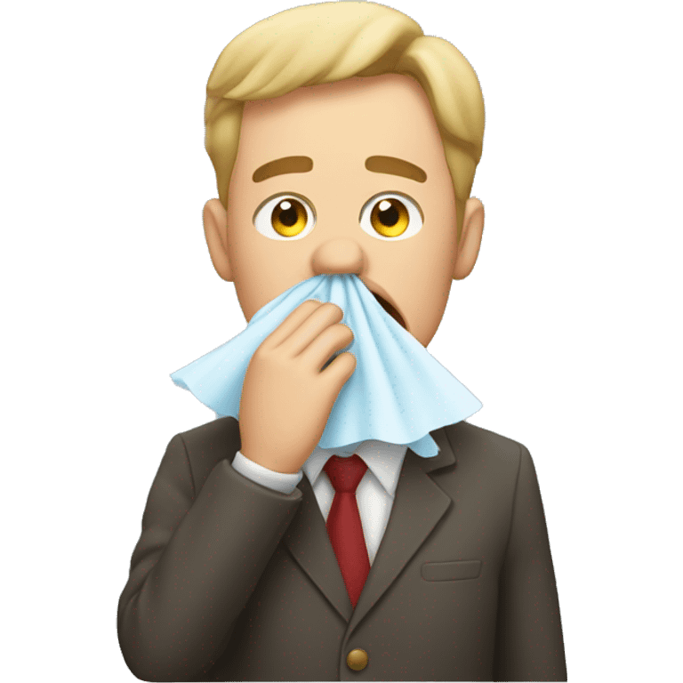 Man sneezing emoji