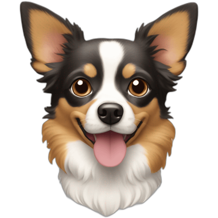 tri-color chihuahua, australian shepherd dog mix emoji