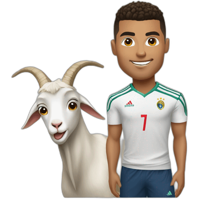 Ronaldo and goat emoji