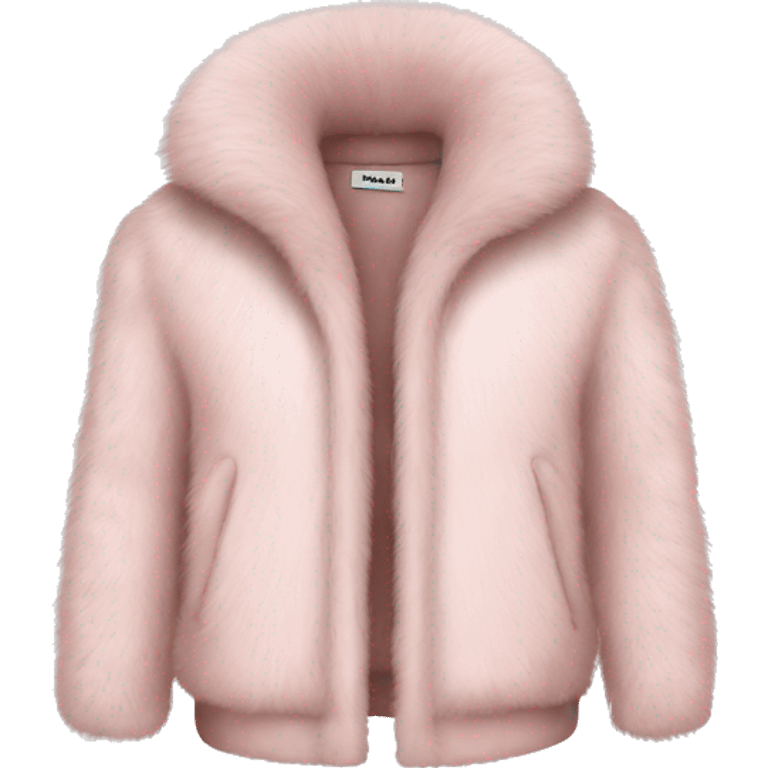 Pale pink fur jacket emoji