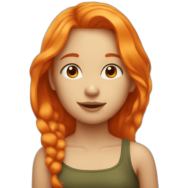 girl with orange hair emoji