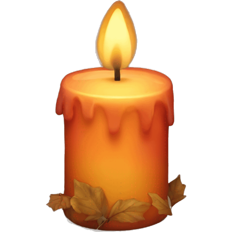 Autumn candle emoji