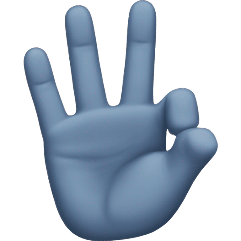 a hand with three fingers emoji