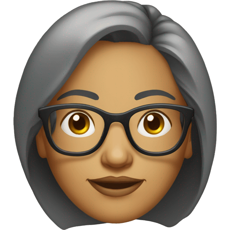 40 years old lady with specs and t shirt indian emoji