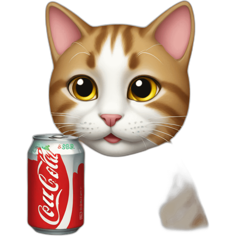 Cat drinking coke emoji