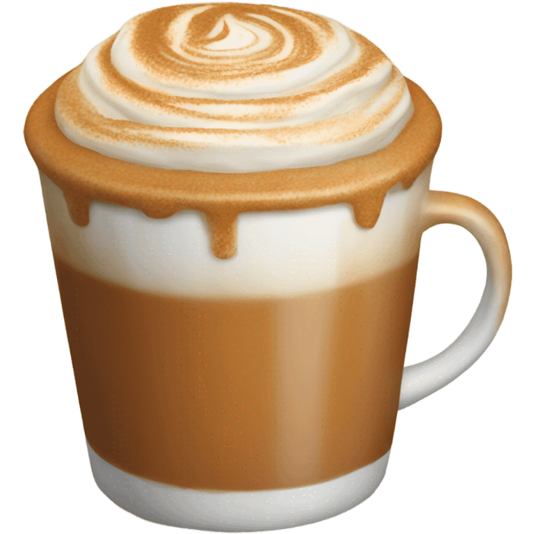 Realistic pumpkin latte emoji