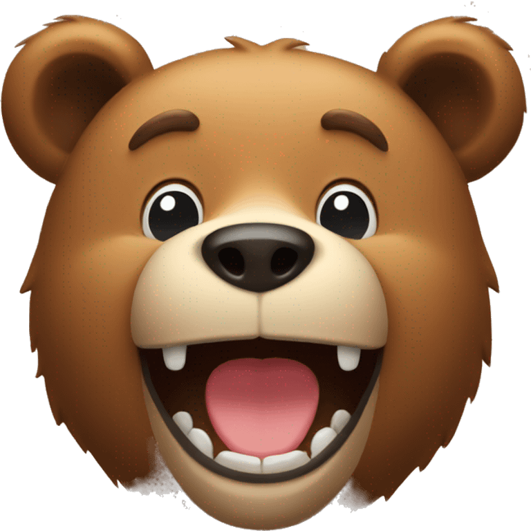 bear with cute smile emoji