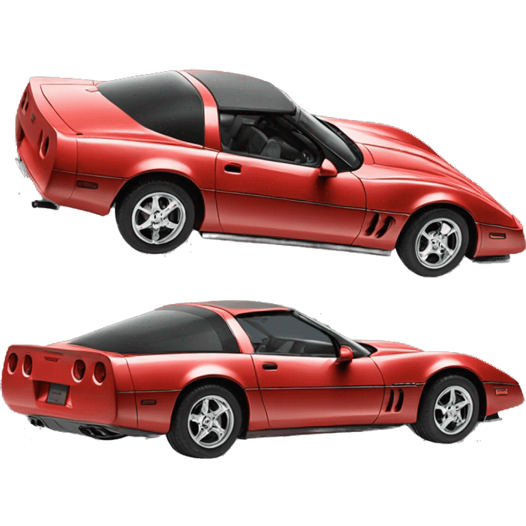 Chevrolet Corvette 1989 red emoji