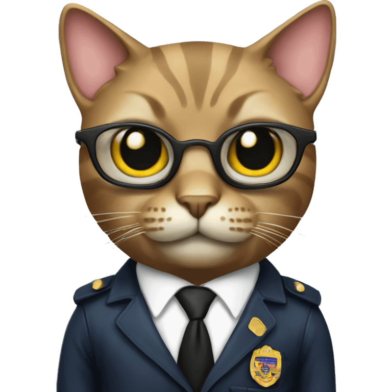 Cat as an fbi agent emoji