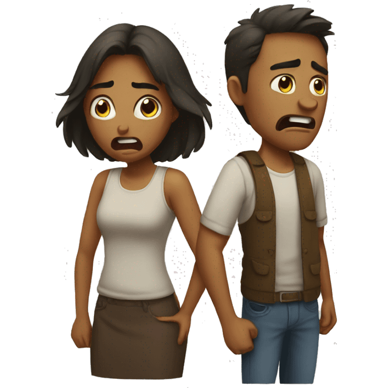 angry couple crying emoji