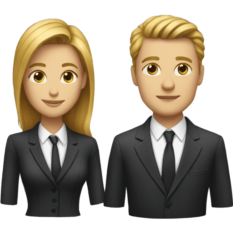 man and woman in suits emoji