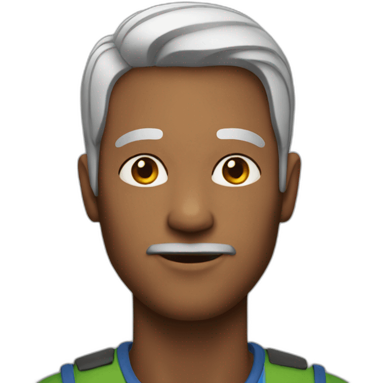 man with multicolored skin emoji