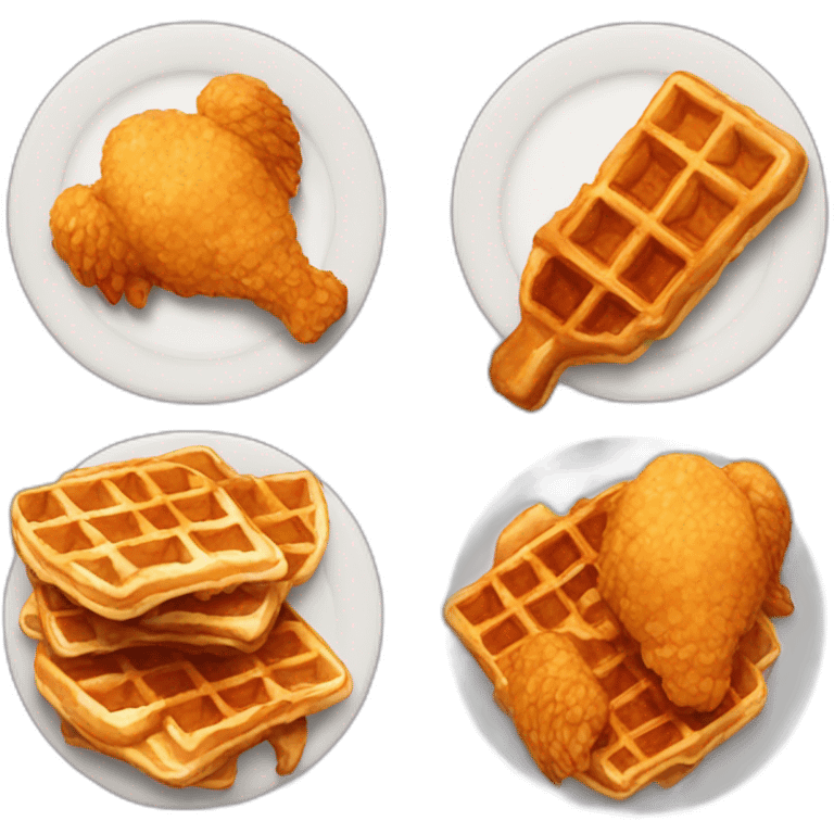 fried chicken and waffles emoji