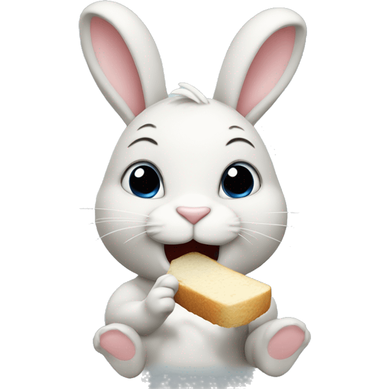 bunny eating cream cheese  emoji