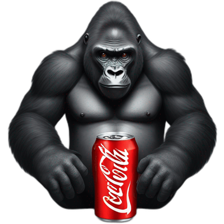 Gorilla holding coca cola emoji