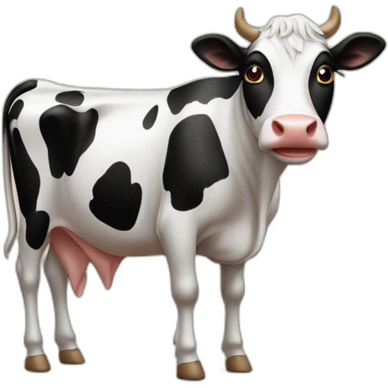 Vache sur oiseau emoji