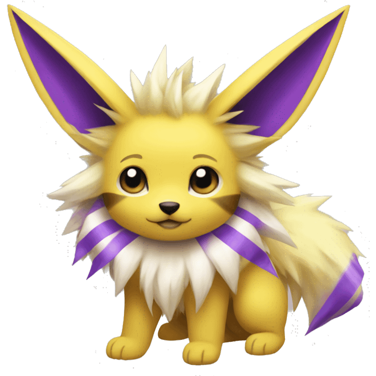 Jolteon with purple stripes emoji