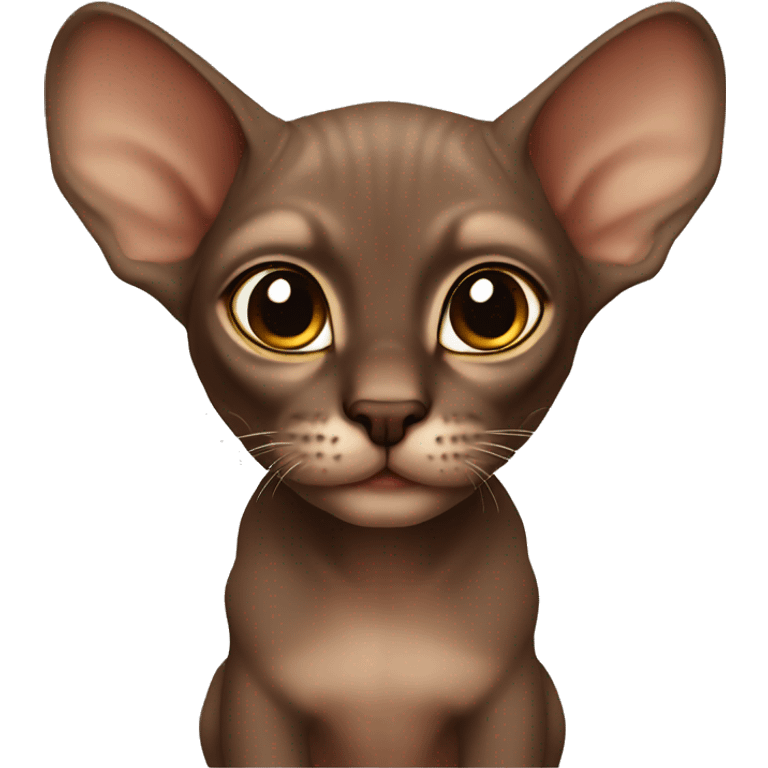 Brown sphinx kitten emoji