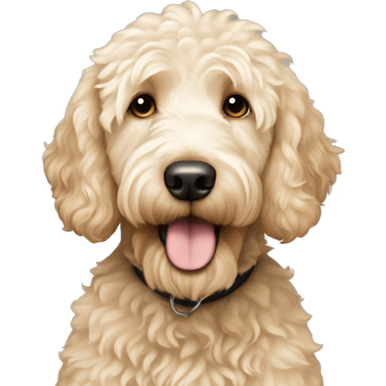 cream colored goldendoodle emoji