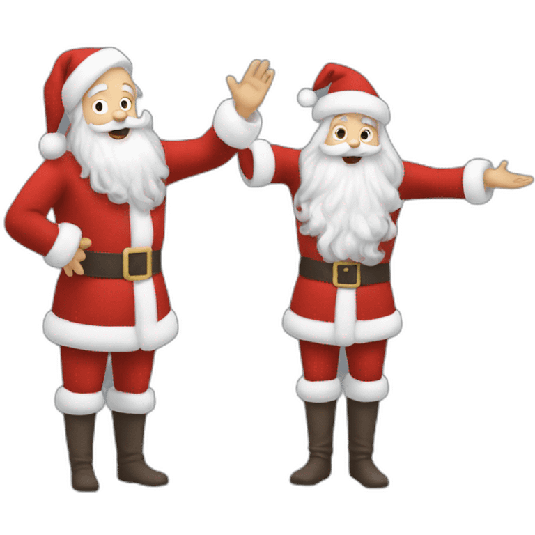 Full height Actively gesturing with hands pale skin Santa Claus in gray emoji