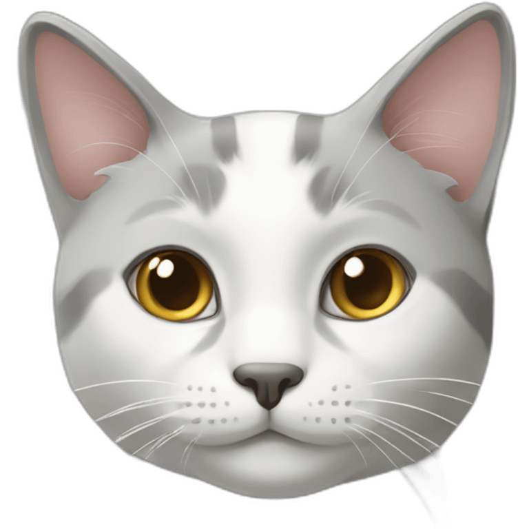 gray-and-white-cat emoji