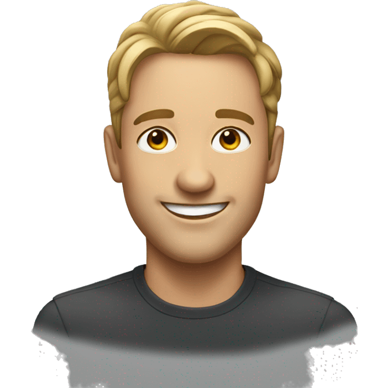 realistic male portrait smiling emoji