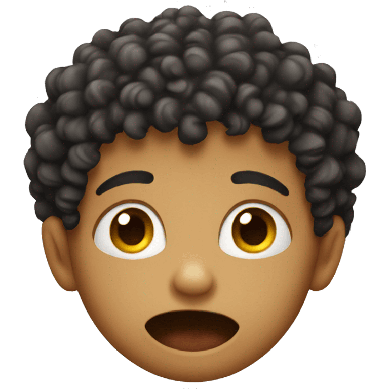 Mad curly kid emoji