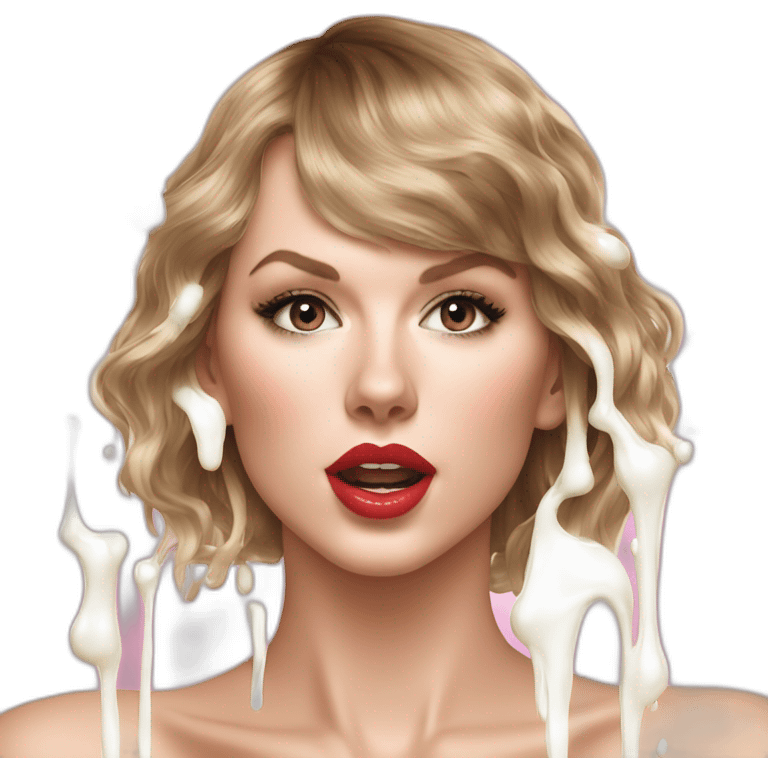 taylor-swift-selfie-milk-on-face-dripping emoji