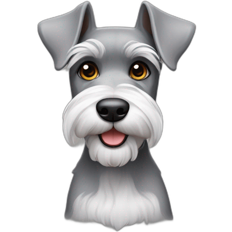 Gray mini schnauzer emoji