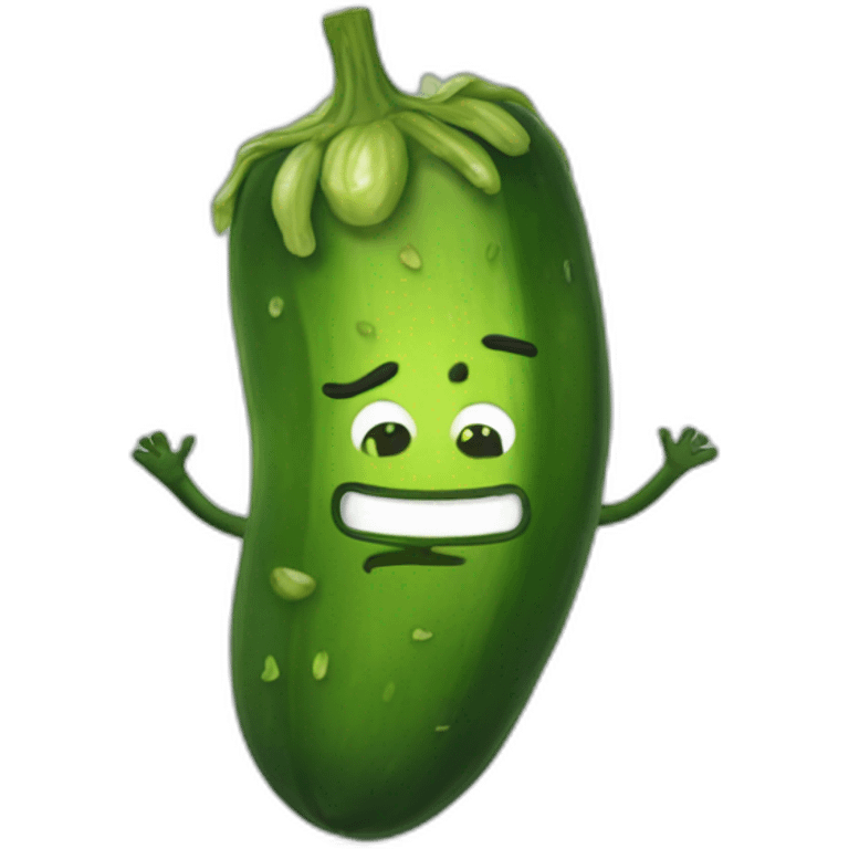 A pickle saying i love cynthia wearing pants emoji