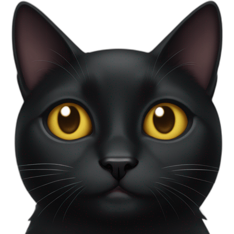 black cat with geterohromia emoji