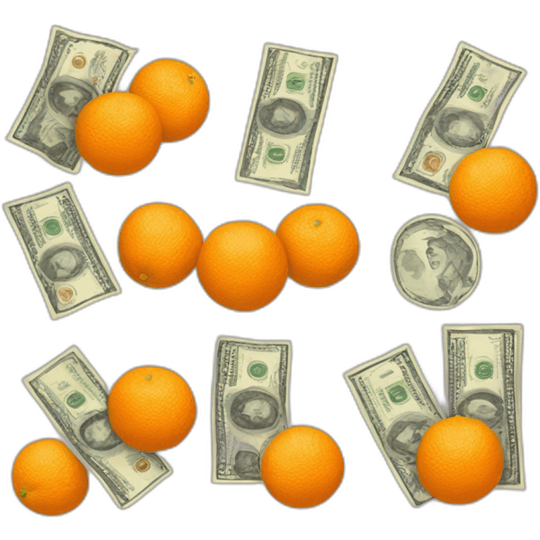 pesos and oranges emoji