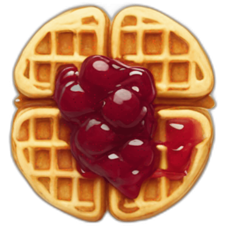 waffles with compote on top emoji