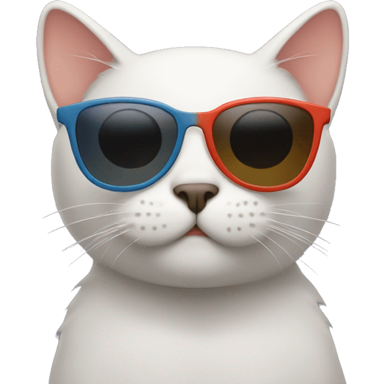 Cat with sunglasses kissing   emoji