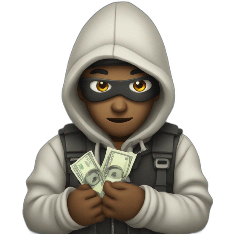 robber with a wad of money emoji