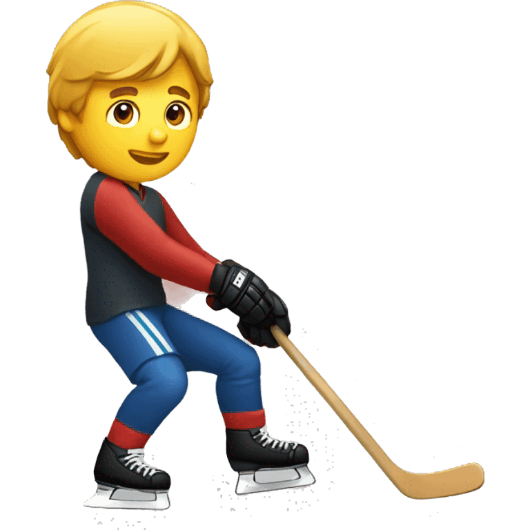 Papa jugando al Hockey emoji