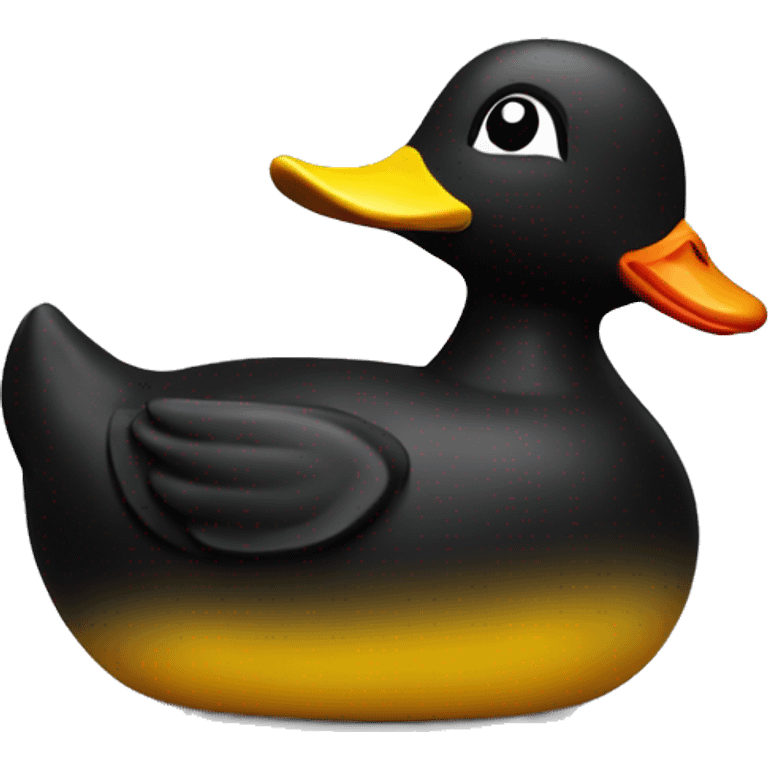 Rubber duck in black colour  emoji