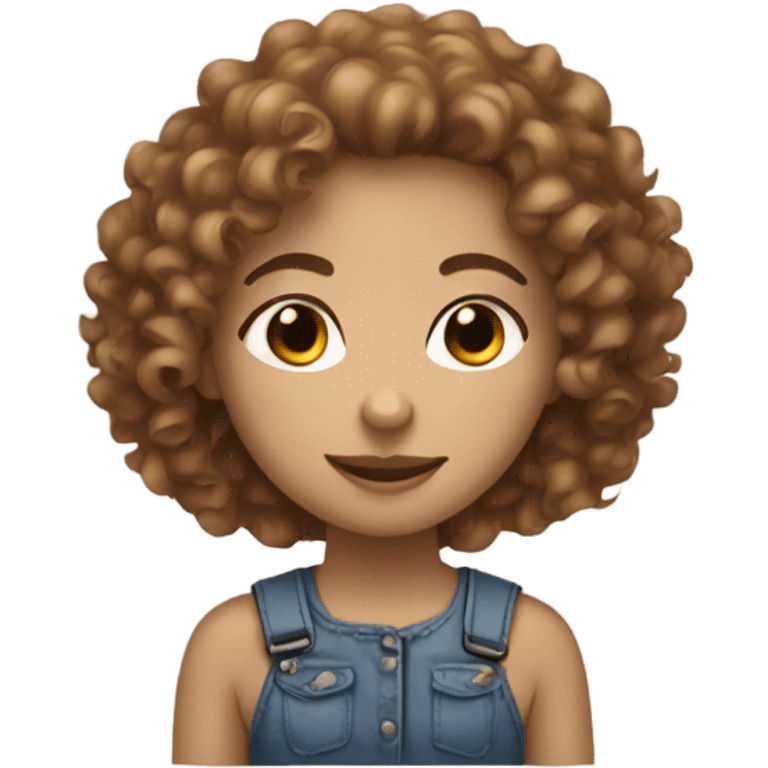 pale brown curly haired girl emoji