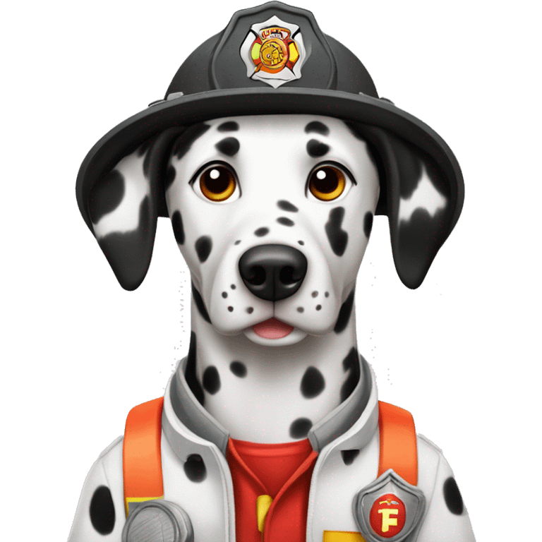 Dalmatian firefighter emoji