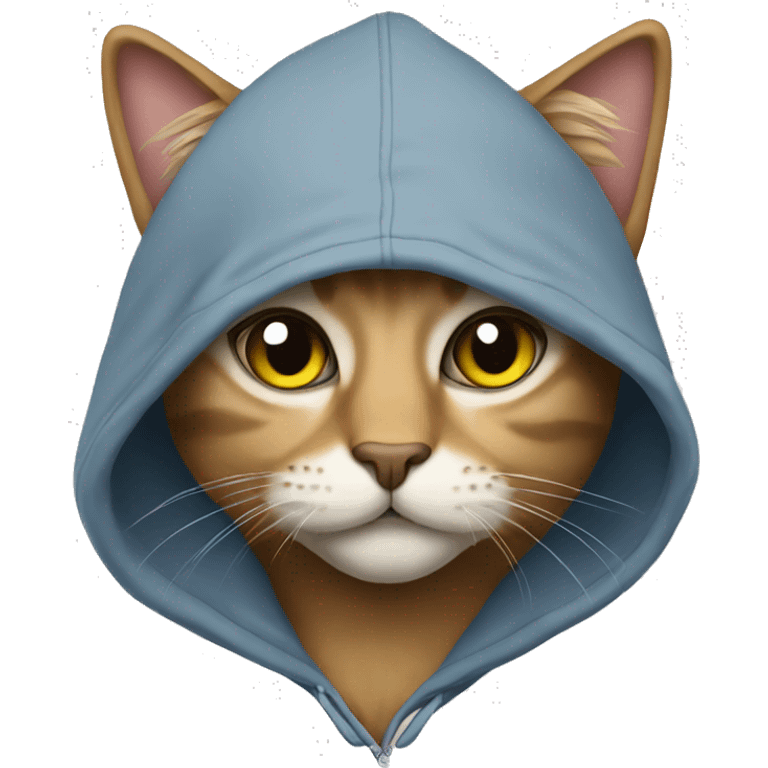 Cat wearing a hoodie  emoji