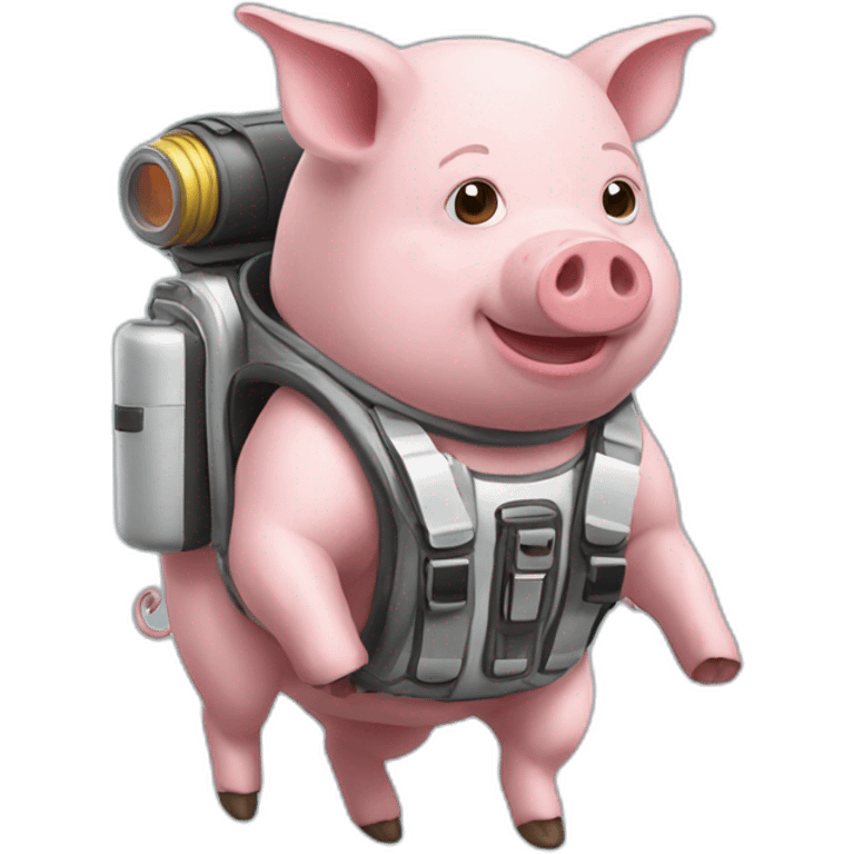 pig with jetpack emoji