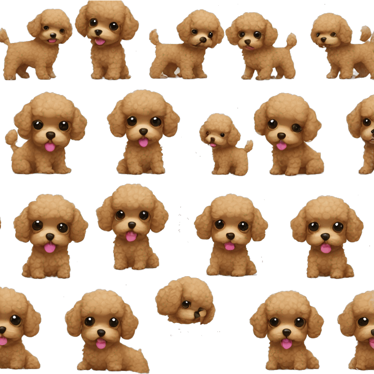 Toy poodle puppy emoji