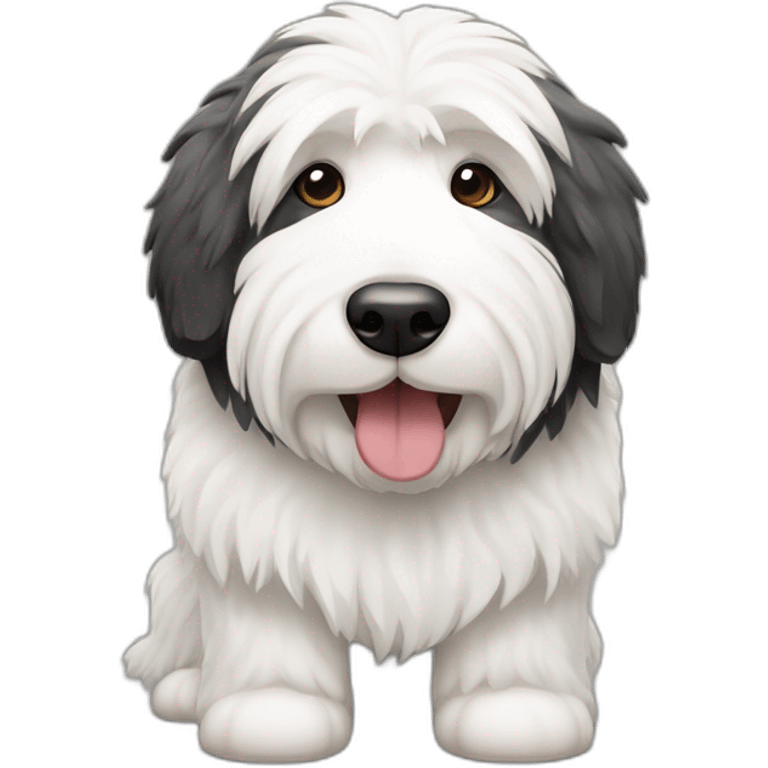 Dog old english sheepdog full-body emoji