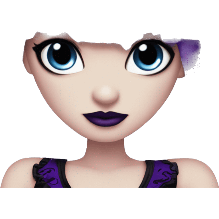 Elissabat-vampire-monsterhigh-goth-romantic-bangs-hair-purple-black-blueeyes emoji