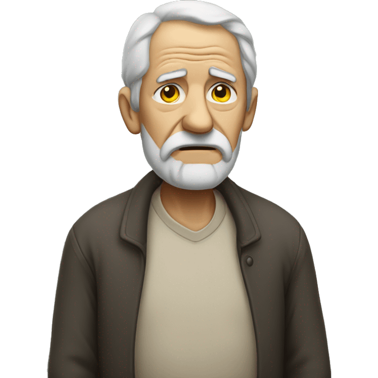 old man sad standing emoji