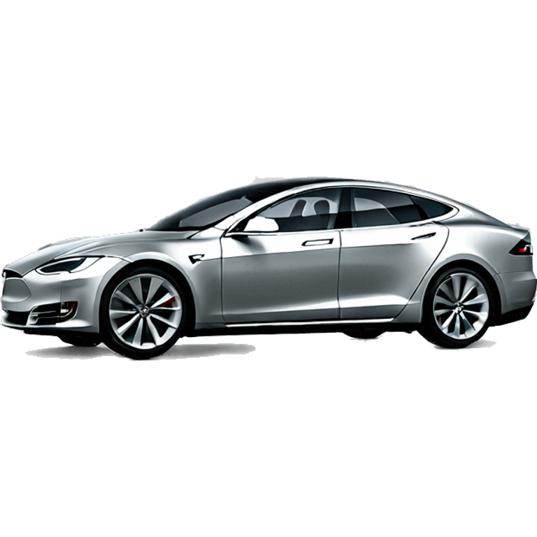 tesla model s silver emoji