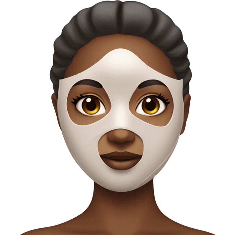 Skin care – girl with mask on face  emoji