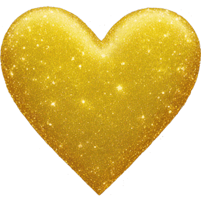 a yellow glitter heart emoji